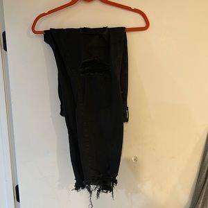 Abercrombie super skinny ankle jeans in black size 36